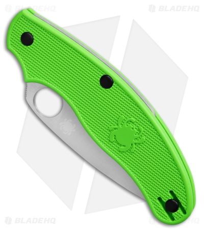 Spyderco UK Pen Knife Salt Slip Joint Green FRN (2.9" Satin LC200N Serr) C94SGR