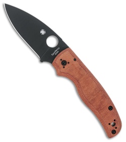 Spyderco Shaman Compression Lock Knife Orange Micarta (3.6" Black M390)