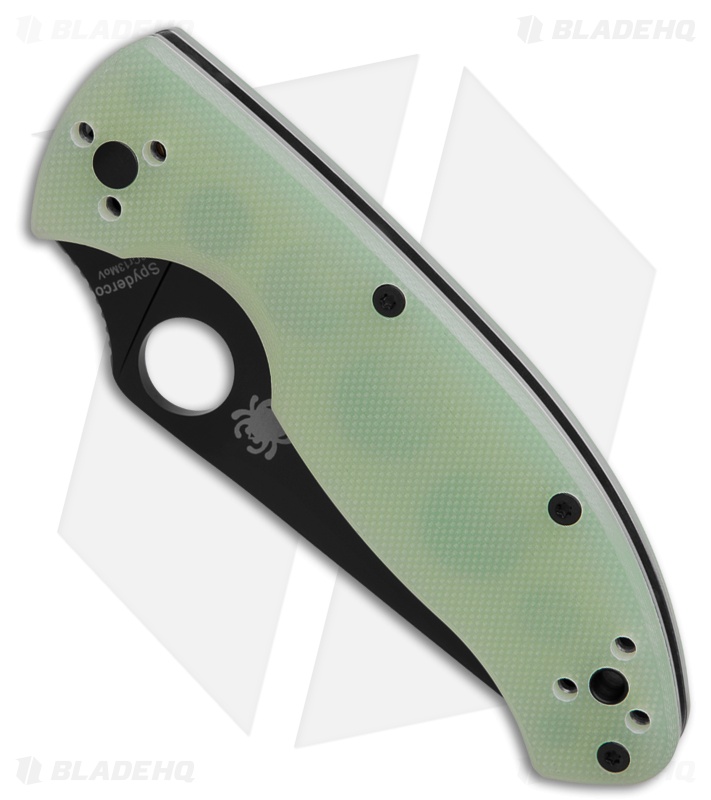 Spyderco Tenacious Liner Lock Knife Natural G-10 Tanto (3.5" Black) C122GPTBK