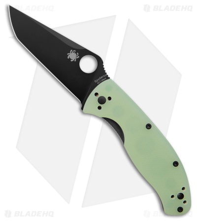 Spyderco Tenacious Liner Lock Knife Natural G-10 Tanto (3.5" Black) C122GPTBK