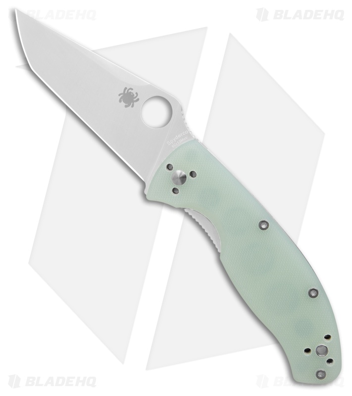 Spyderco Tenacious Tanto Liner Lock Knife Natural G-10 (3.5" Satin) C122GPT
