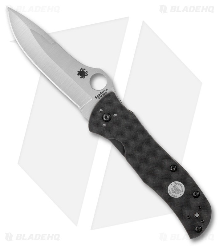 Spyderco Starmate Black G-10 Drop Point Satin 20CV