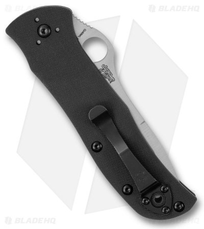 Spyderco Starmate Terzoula Liner Lock Knife Black Peel-Ply G-10 (3.7" Satin) 