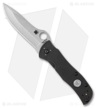Spyderco Starmate Terzoula Liner Lock Knife Black Peel-Ply G-10 (3.7" Satin) 