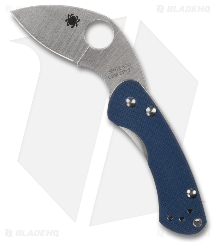 その他 Spyderco - Spyderco balance knife Spyderco Balance Blue G-10/Steel Downturned Satin CPM SPY27
