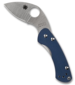 Spyderco Balance R.I.L. Knife Blue Peel-Ply G-10 (2" Satin CPM SPY 27)