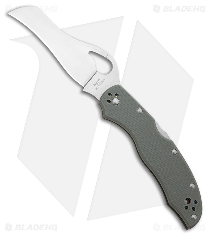 Byrd Gooney Lockback Knife Gray Peel-Ply G-10 (3.5" Satin 9Cr14MoV)