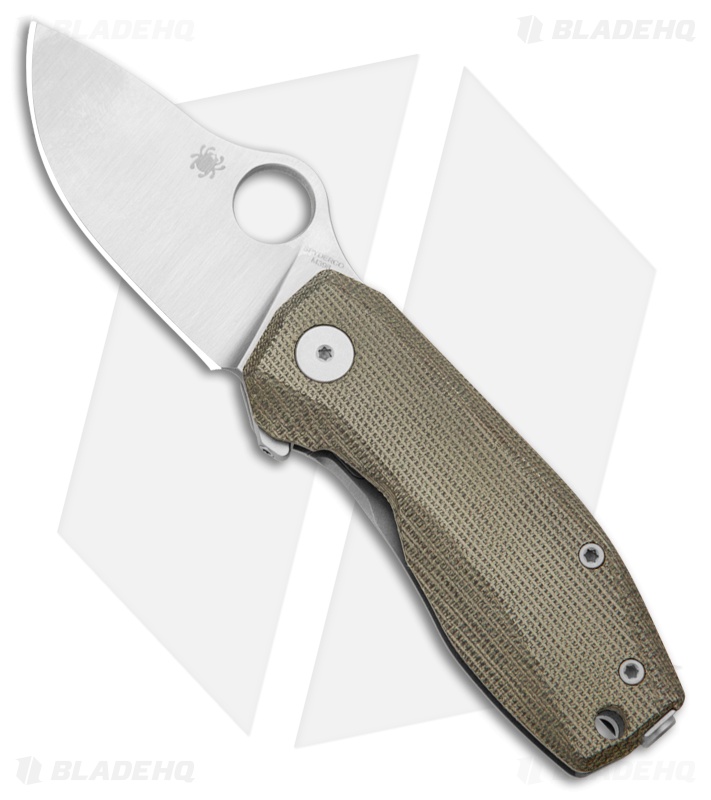 Spyderco SpyNano Flash Batch R.I.L. Knife Ti/Green Micarta (2.6" Satin M398)