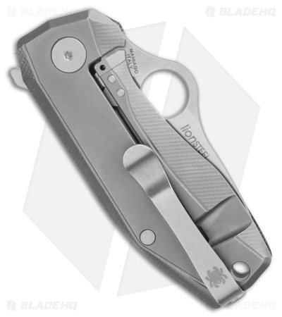 Spyderco SpyNano R.I.L. Knife Titanium/Green Canvas Micarta