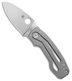 Spyderco PITS 2 Slipit Knife Matte Titanium (2.7" Satin M398) C269TIP
