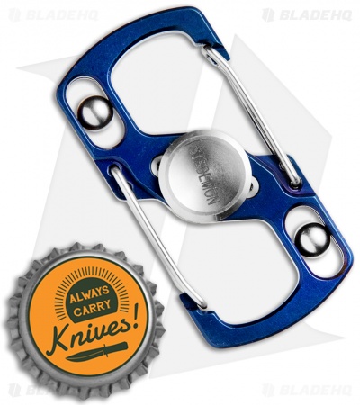 Stedemon Z05 Titanium Carabiner Fidget Spinner (Blue) - Blade HQ