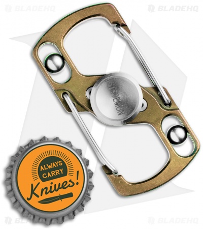 Stedemon Z05 Titanium Carabiner Fidget Spinner (Gold)