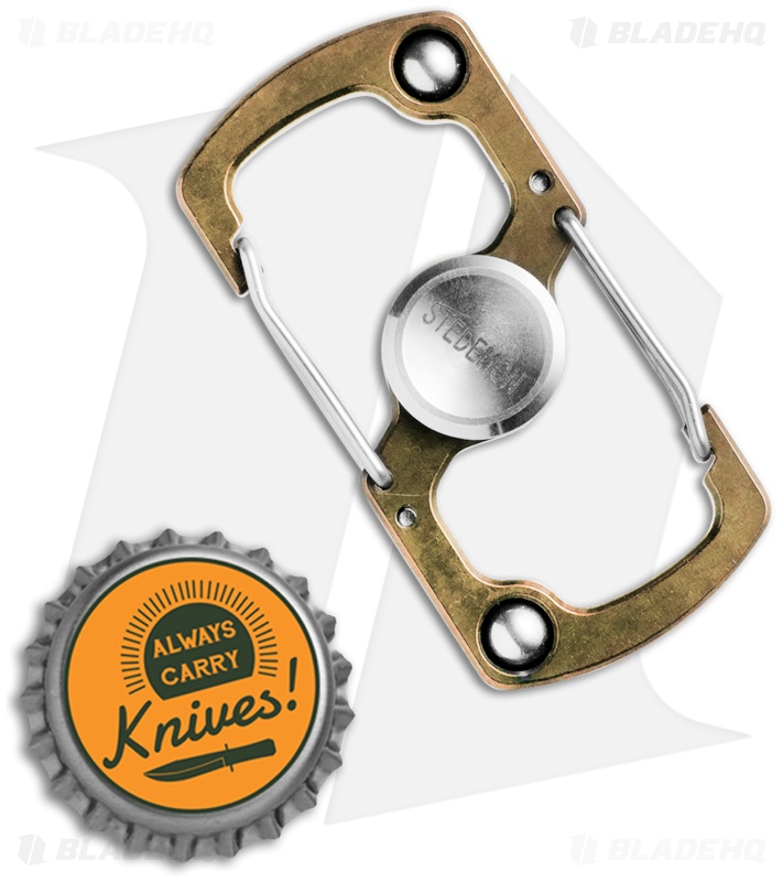Stedemon Z06 Stainless Steel Carabiner Fidget Spinner (Gold)