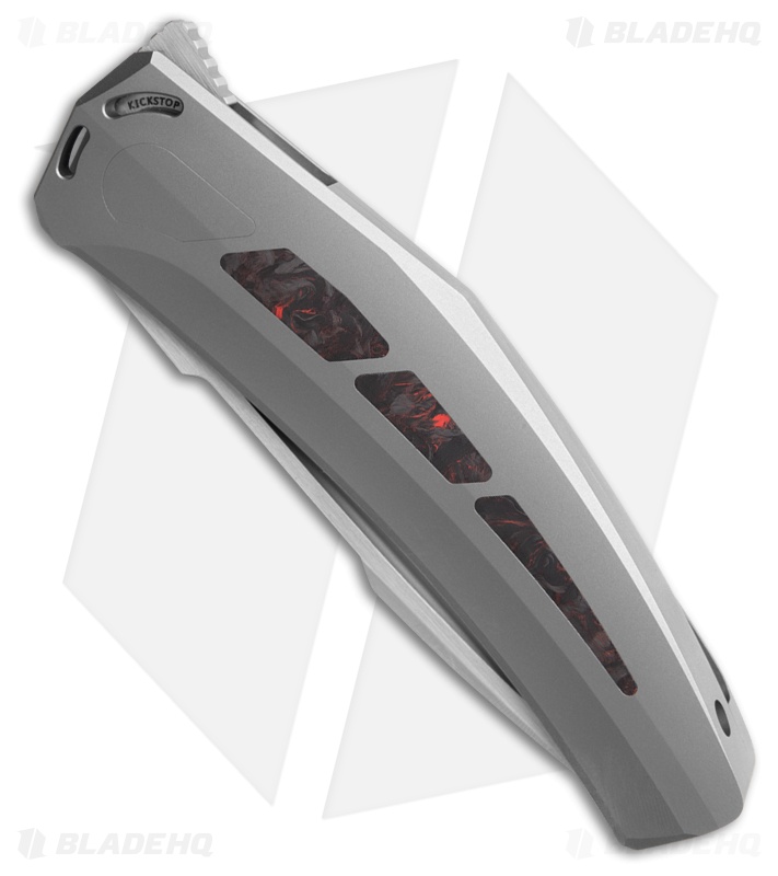 Tashi Bharucha + Lee Williams Large Krypton Knife BB Ti/Red FC (3.6" Satin)