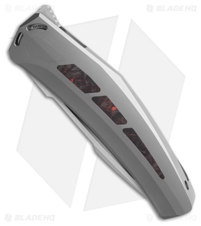 Tashi Bharucha + Lee Williams Large Krypton Knife BB Ti/Red FC (3.6" Satin)