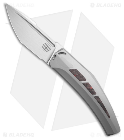 Tashi Bharucha + Lee Williams Large Krypton Knife BB Ti/Red FC (3.6" Satin)