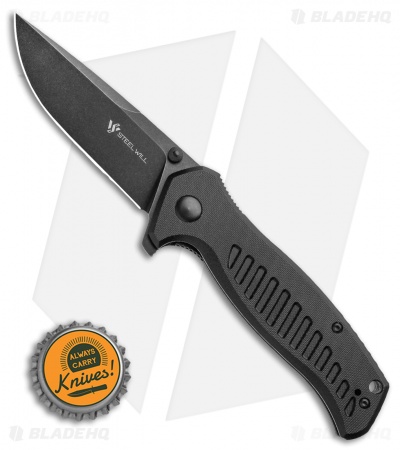 Steel Will Knives Barghest Liner Lock Knife Black G10 (3.5" Black SW) F37M-03