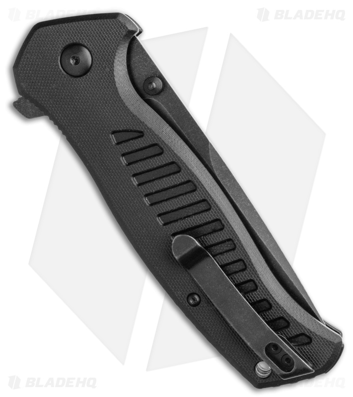Steel Will Large Barghest Liner Lock Knife Black G-10 (4" Black SW) F37-01