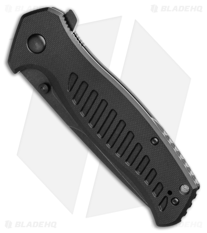 Steel Will Large Barghest Liner Lock Knife Black G-10 (4" Black SW) F37-01