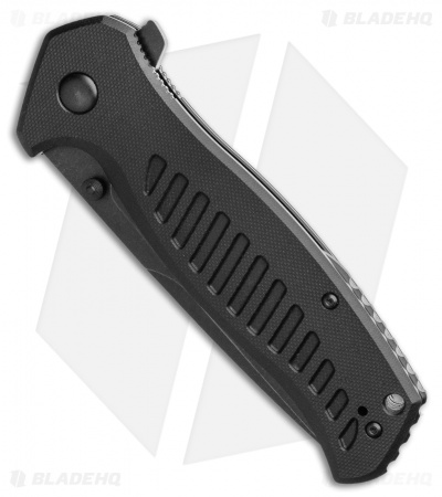 Steel Will Large Barghest Liner Lock Knife Black G-10 (4" Black SW) F37-01