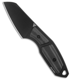 Suprlativ Knives Hella Fixed Blade PVD w/ Black Camo Carbon Fiber(2" Black)