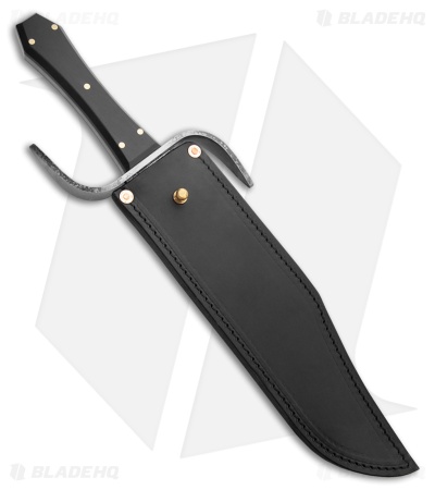 Svord Coffin Handle S-Guard Fixed Blade Bowie Knife Black Lucite (9.5" Satin)