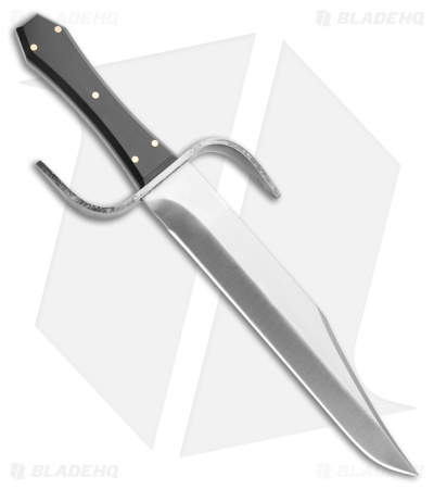 Svord Coffin Handle S-Guard Fixed Blade Bowie Knife Black Lucite (9.5" Satin)