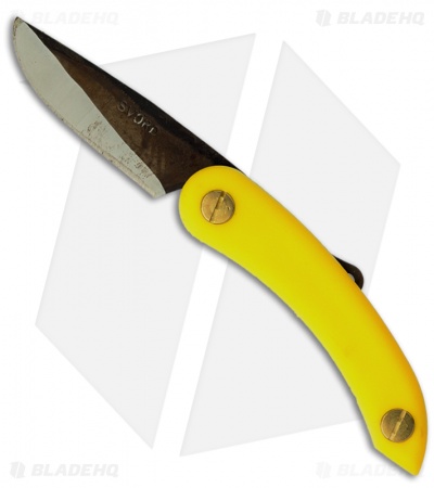 Svord Mini Peasant Knife Friction Folder Yellow (2.5" Satin)