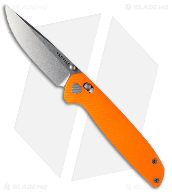 Tactile Knife Co. Maverick MagnaCut Crossbar Lock Knife Orange G-10 (3.5" SW)