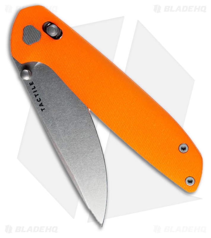 Tactile Knife Co. Maverick MagnaCut Crossbar Lock Knife Orange G-10 (3.5" SW)