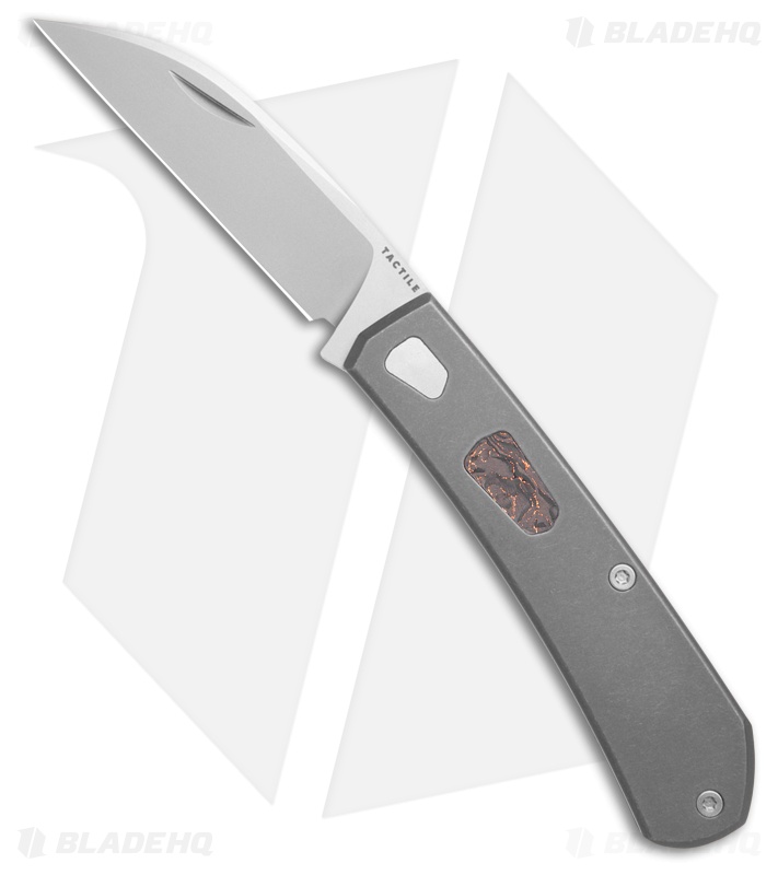 Tactile Knife Co. Ranger Slip Joint Wharncliffe Knife Ti/Copper CF (3.15" SW) 