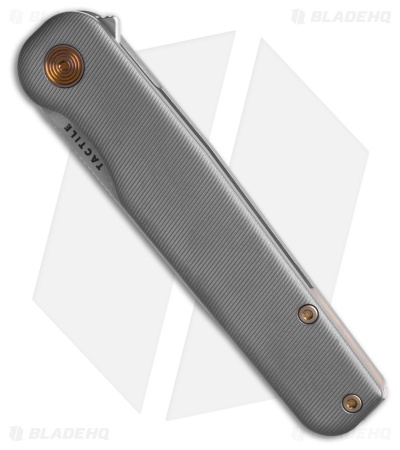 Tactile Knife Co. Rockwall V2 Liner Lock Knife Slate Gray Ti (3.4" SW MagnaCut)