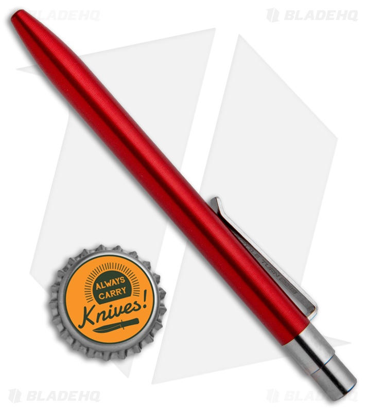 Tactile Turn Click Machined Pen - Red Aluminum TT-6045