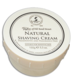 Taylor of Old Bond Street Natural Sensitive Skin Shaving Cream Bowl (5.3 oz.) 