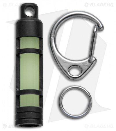 TEC Accessories A3 Glow Fob Key Ring Aluminum (Black) A3-B-BLK-EG