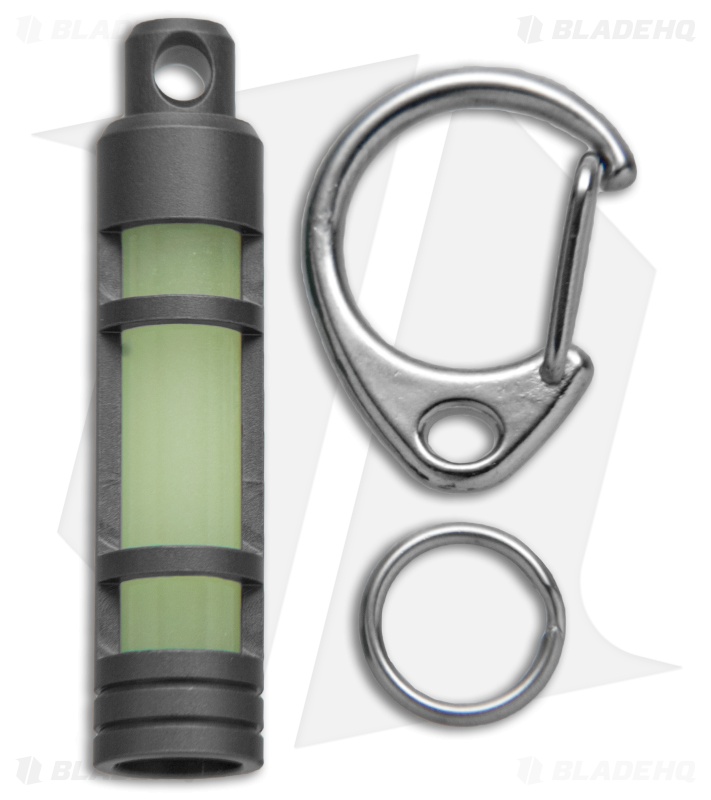 TEC Accessories A3 Glow Fob Key Ring Aluminum (Clear Anodized) A3-B-CLR-EG