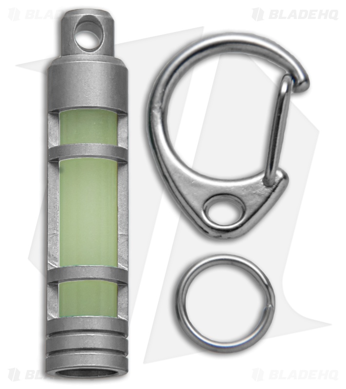 TEC Accessories S3 Glow Fob Key Ring Stainless Steel S3-B-NAT-EG