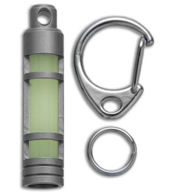 TEC Accessories T3 Glow Fob Key Ring Titanium T3-B-NAT-EG