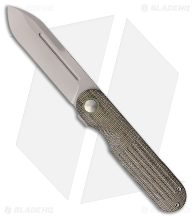 Terrain 365 Narwhal Frame Lock Knife Ti/Green Canvas Micarta (3.5" Terravantium)