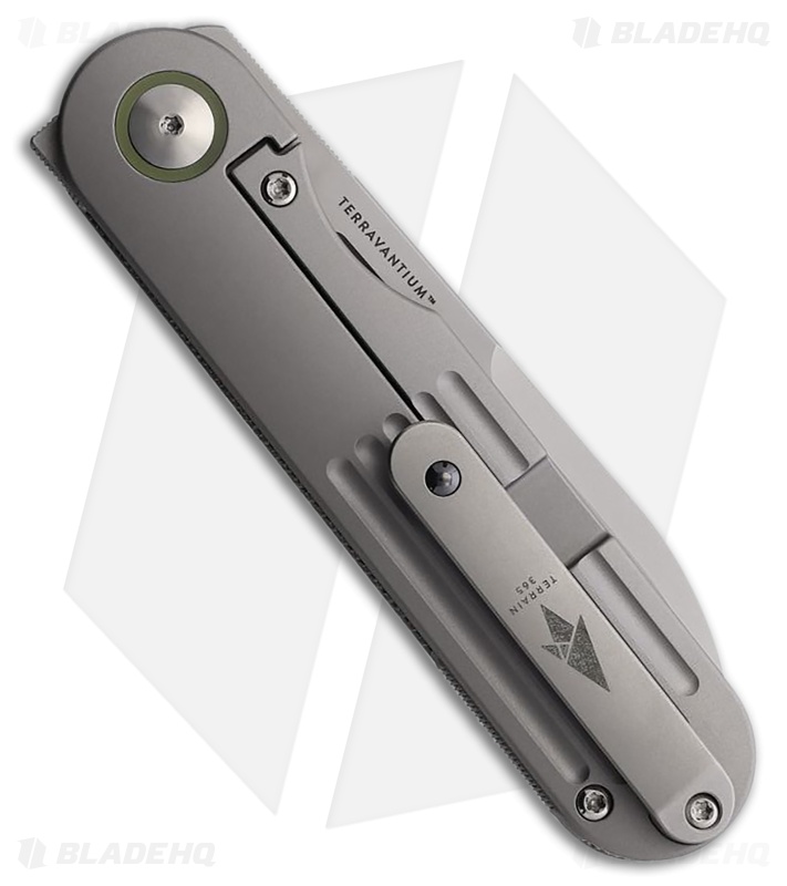 Terrain 365 Narwhal Frame Lock Knife Ti/Green Canvas Micarta (3.5" Terravantium)