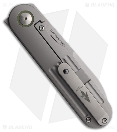 Terrain 365 Narwhal Frame Lock Knife Ti/Green Canvas Micarta (3.5" Terravantium)