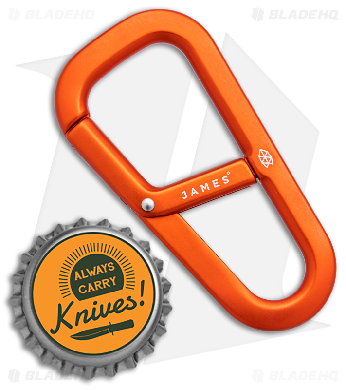 The James Brand The Hardin Carabiner - Orange - Blade HQ