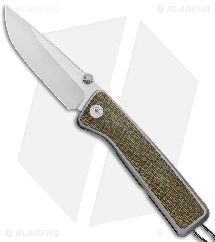 The James Brand The Barnes Limited Frame Lock Knife Ti/Green Micarta (3.5" Sat)