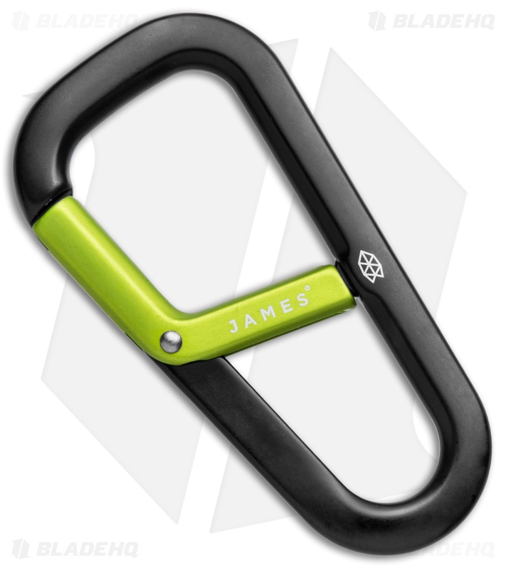 The James Brand The Hardin Carabiner - Black/Electric Moss