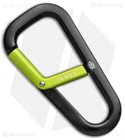 The James Brand The Hardin Carabiner - Black/Electric Moss