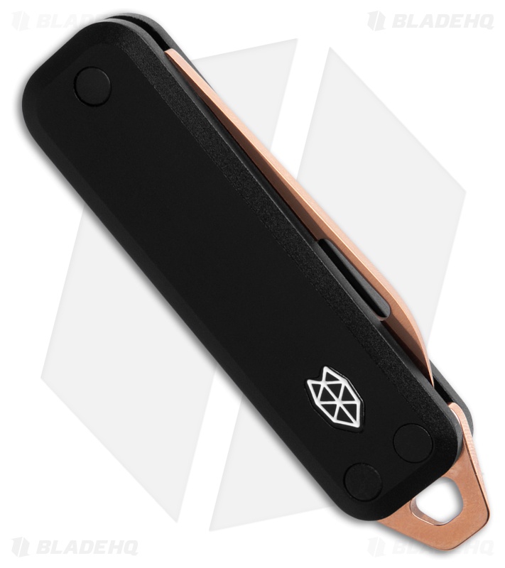 The James Brand The Elko Slip Joint Keychain Knife Black Al. (1.6" Rose Gold)