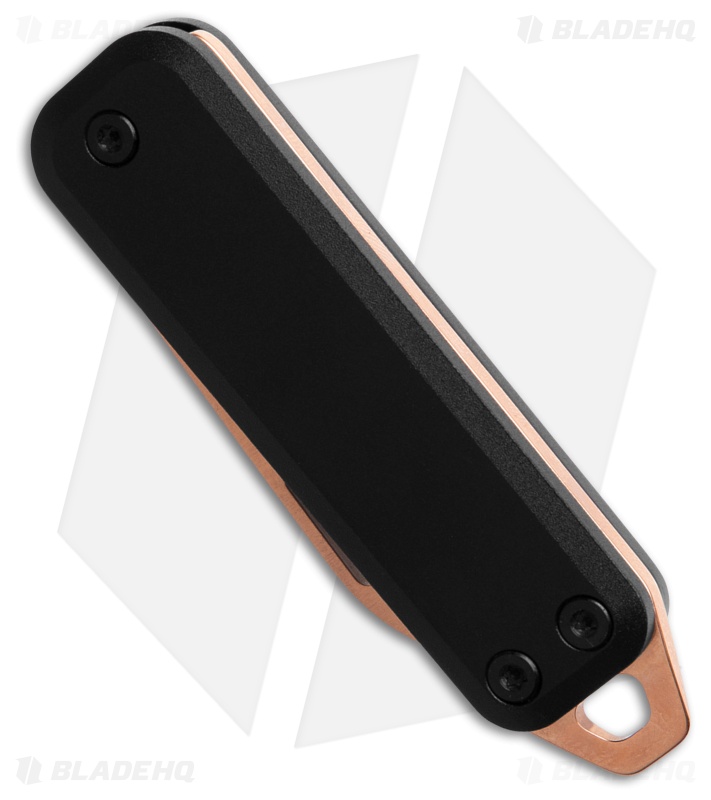 The James Brand The Elko Slip Joint Keychain Knife Black Al. (1.6" Rose Gold)
