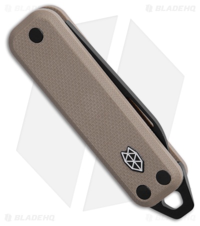 The James Brand The Elko Slip Joint Keychain Knife Coyote Tan G-10 (1.6" Black)