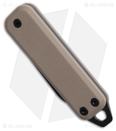 The James Brand The Elko Slip Joint Keychain Knife Coyote Tan G-10 (1.6" Black)
