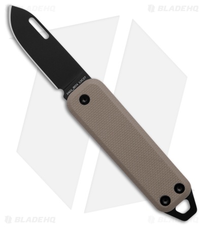 The James Brand The Elko Slip Joint Keychain Knife Coyote Tan G-10 (1.6" Black)